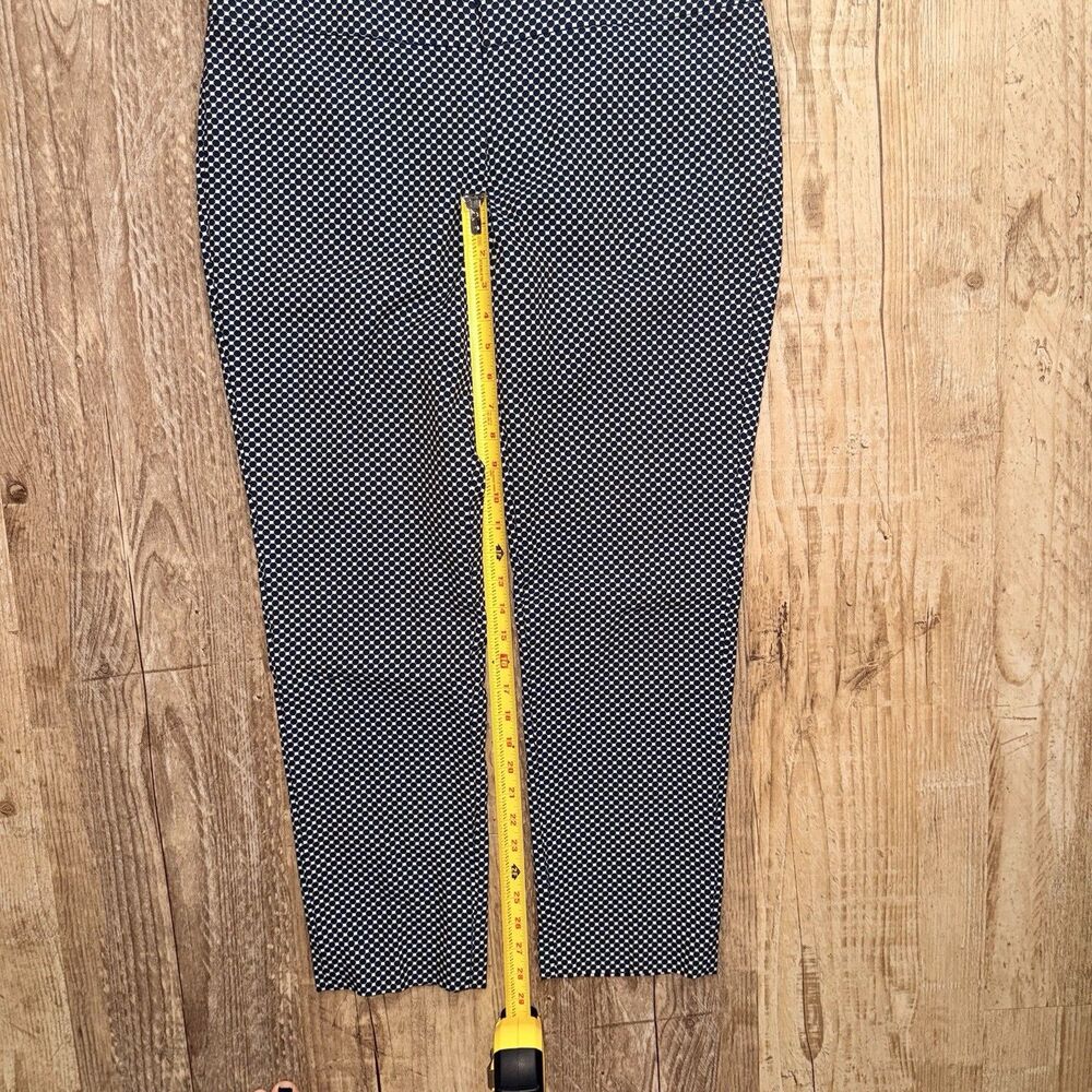 Worth Cropped Pants Size 8 Navy & White Skinny Leg - Picture 3 of 6